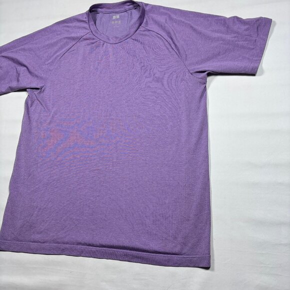 Uniqlo Dry-Ex Ordor Control Cool to The Touch Purple Performance T-Shirt Mens L - Picture 4 of 11